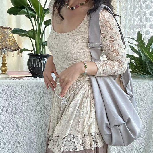 Butterfly Hobo Bag – Gray