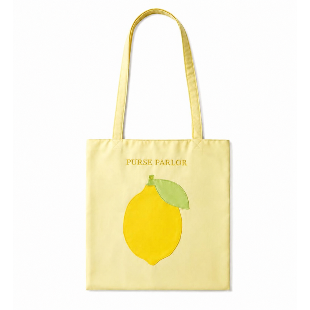 Lemon Garden Satin Tote Bag