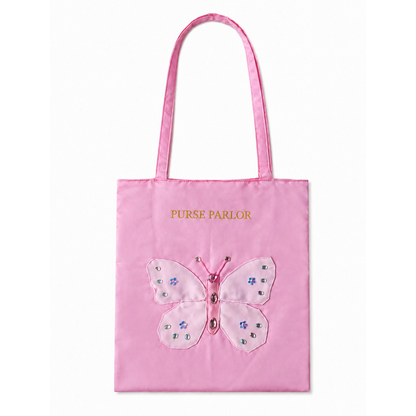 Butterfly Dream Satin Tote Bag