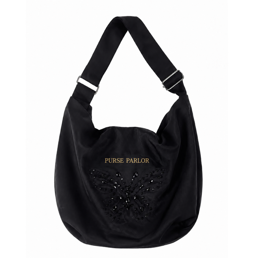 Butterfly Hobo Bag – Black