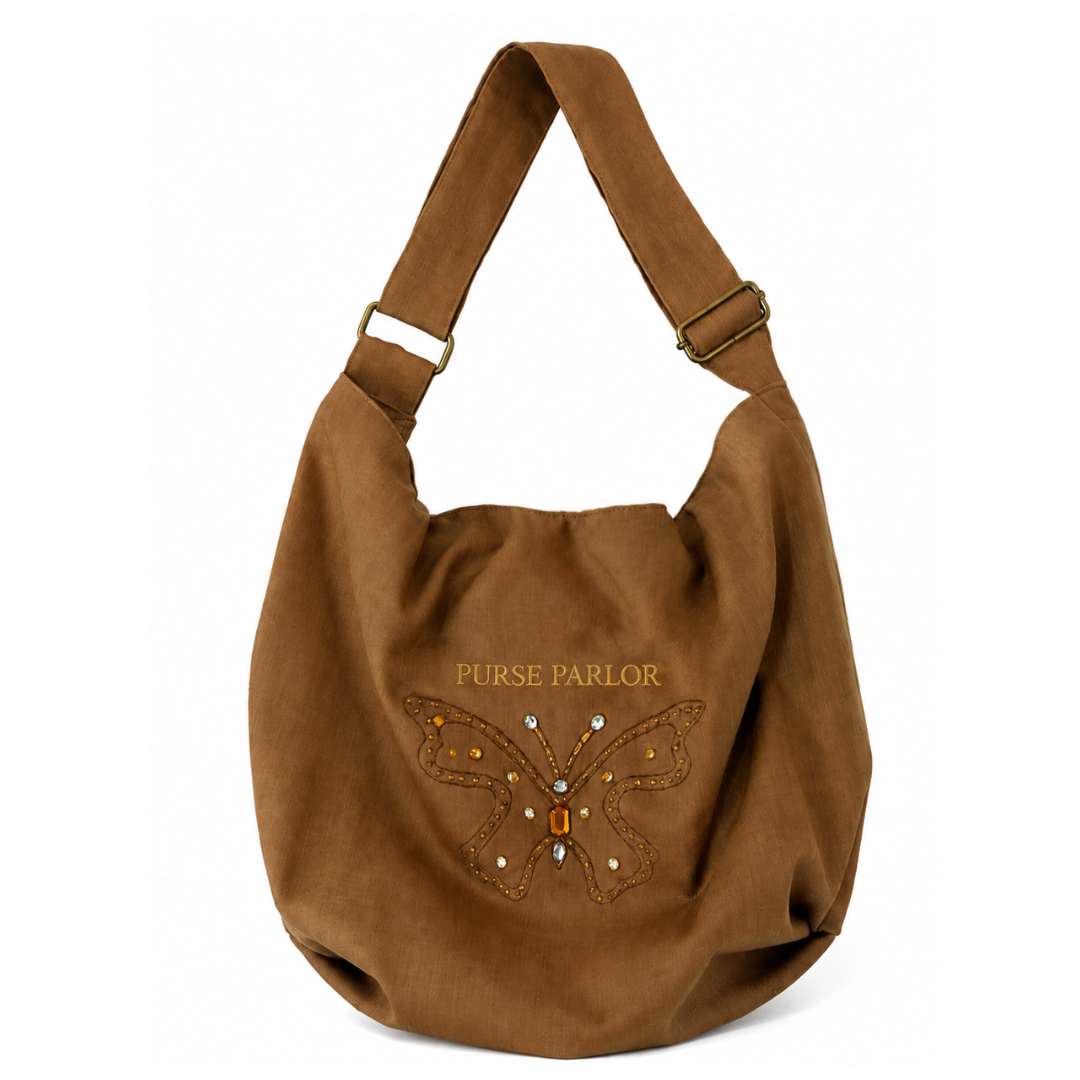 Butterfly Hobo Bag – Brown