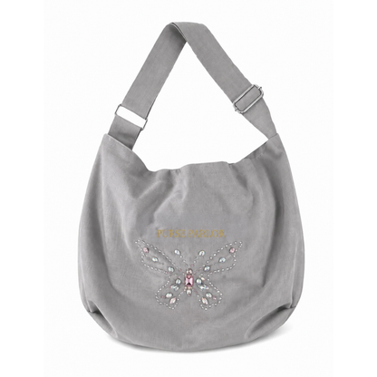 Butterfly Hobo Bag – Gray