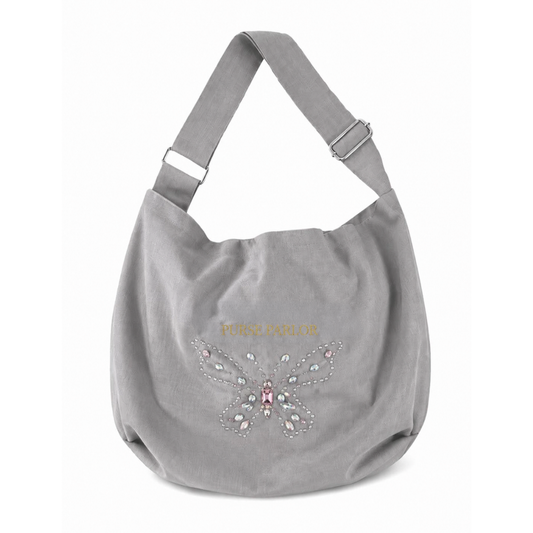 Butterfly Hobo Bag – Gray