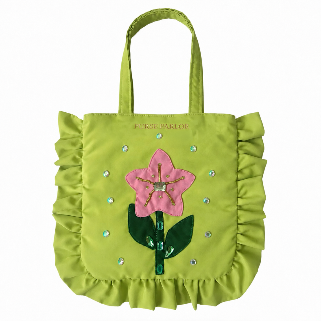3D Flower Ruffle Tote Bag