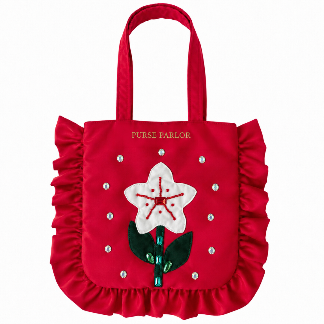 3D Flower Ruffle Tote Bag
