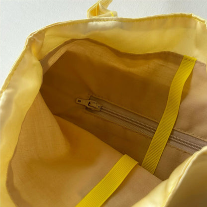 Lemon Garden Satin Tote Bag