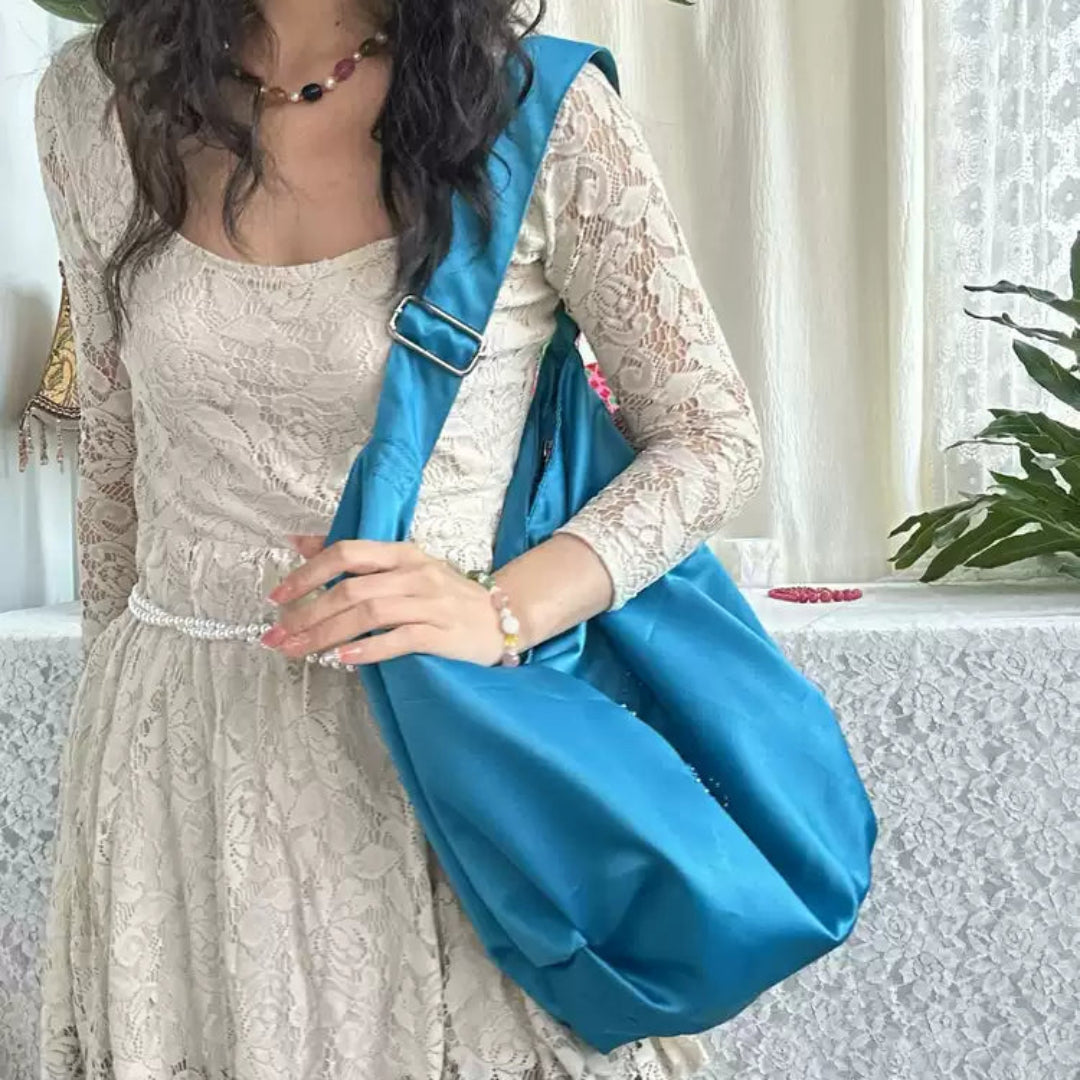 Butterfly Hobo Bag – Teal Blue