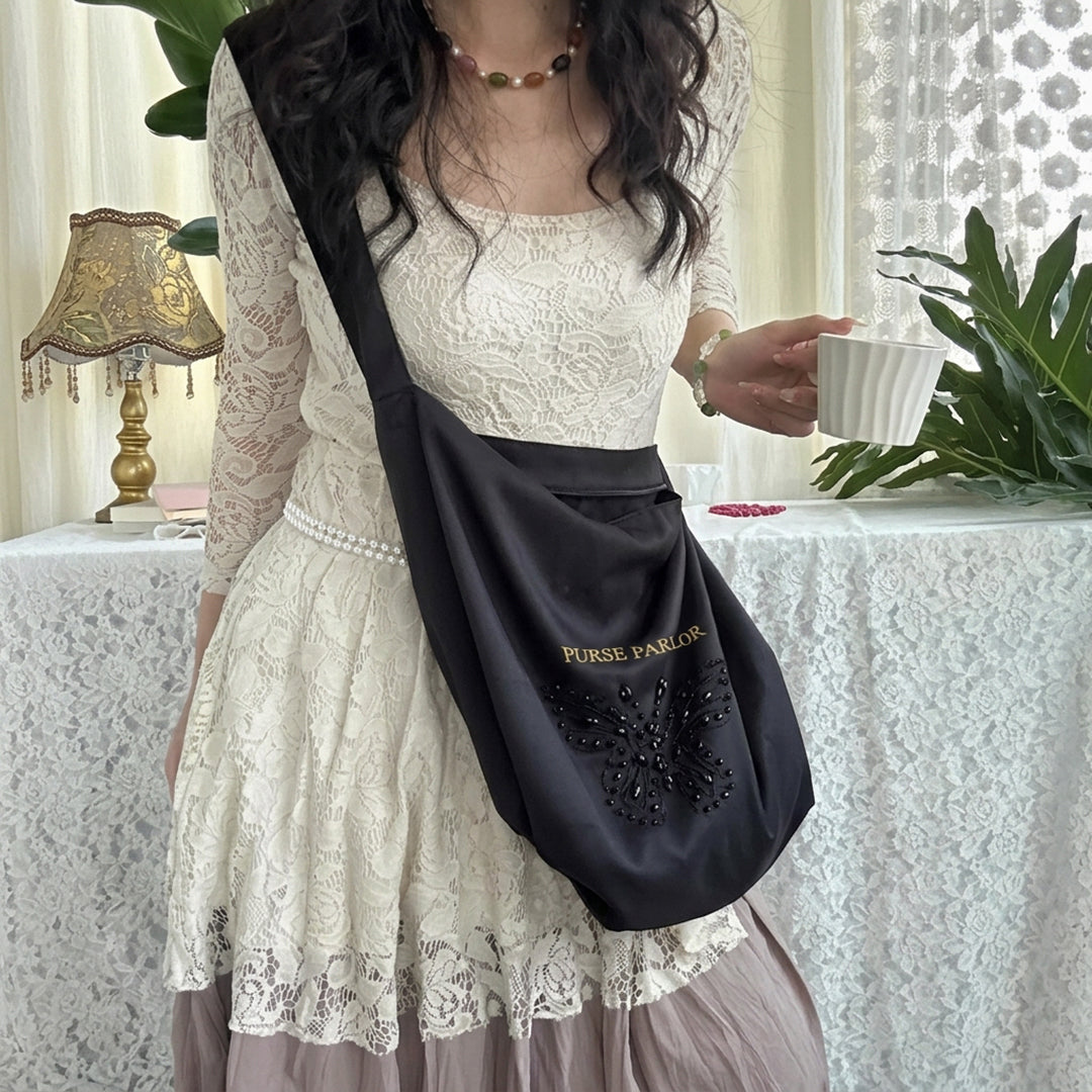 Butterfly Hobo Bag – Black
