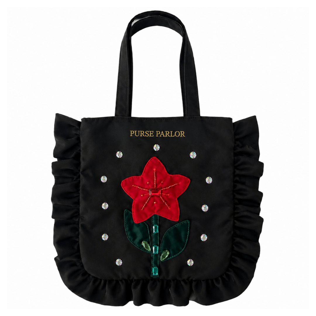 3D Flower Ruffle Tote Bag