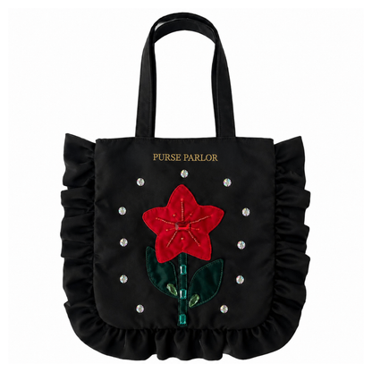 3D Flower Ruffle Tote Bag
