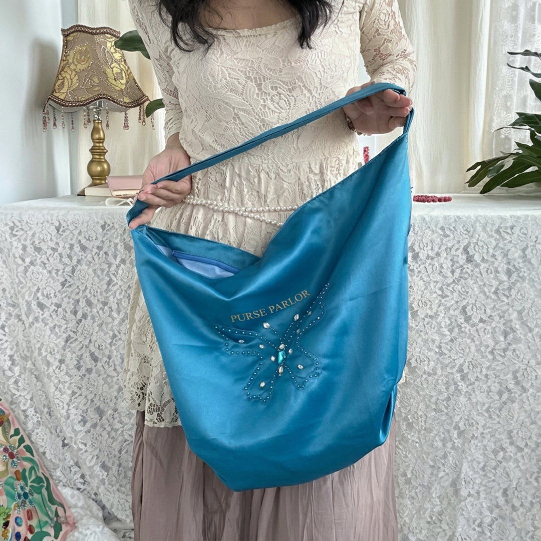 Butterfly Hobo Bag – Teal Blue