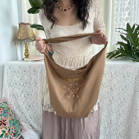 Butterfly Hobo Bag – Brown
