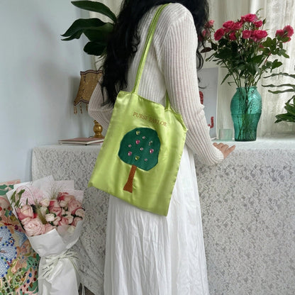 Enchanted Tree Satin Tote Bag