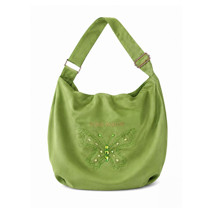 Butterfly Hobo Bag – Sage Green