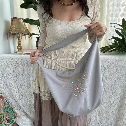 Butterfly Hobo Bag – Gray