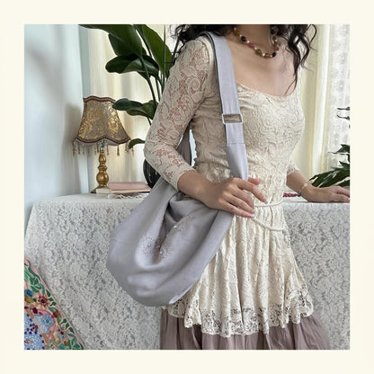 Butterfly Hobo Bag – Gray