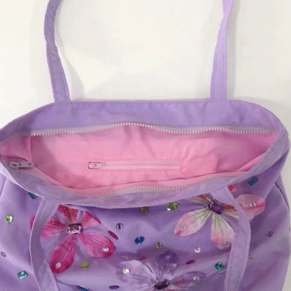 Lavender Blossom Satin Tote Bag